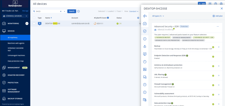NetDefender Dashboard